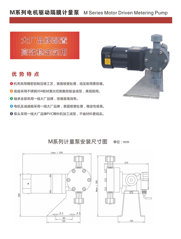 M系列電機(jī)驅(qū)動(dòng)隔膜計(jì)量泵
